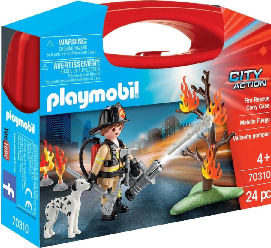 Toys Playmobil Figures | Playmobil Fire Rescue Carry Case • Supermentoys